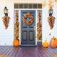 Glitzhome 28"H Fall Multi-Colored Sorghum Swag Includes a Complimentary Black Metal Wreath Hanger