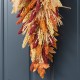 Glitzhome 28"H Fall Multi-Colored Sorghum Swag Includes a Complimentary Black Metal Wreath Hanger