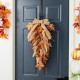 Glitzhome 28"H Fall Multi-Colored Sorghum Swag Includes a Complimentary Black Metal Wreath Hanger