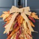 Glitzhome 28"H Fall Multi-Colored Sorghum Swag Includes a Complimentary Black Metal Wreath Hanger
