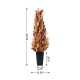 Glitzhome 38"H Fall Multi-Colored Sorghum Porch Tree