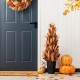 Glitzhome 38"H Fall Multi-Colored Sorghum Porch Tree