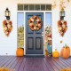 Glitzhome 28"H Fall Lotus, Lotus Pod and Berry Swag Includes a Complimentary Black Metal Wreath Hanger
