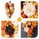 Glitzhome 28"H Fall Lotus, Lotus Pod and Berry Swag Includes a Complimentary Black Metal Wreath Hanger