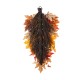 Glitzhome 28"H Fall Lotus, Lotus Pod and Berry Swag Includes a Complimentary Black Metal Wreath Hanger