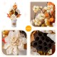 Glitzhome 22"H Fall Lotus, Lotus Pod and Berry Centerpiece