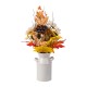 Glitzhome 22"H Fall Lotus, Lotus Pod and Berry Centerpiece