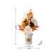 Glitzhome 22"H Fall Lotus, Lotus Pod and Berry Centerpiece