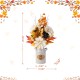 Glitzhome 22"H Fall Lotus, Lotus Pod and Berry Centerpiece