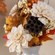Glitzhome 22"H Fall Lotus, Lotus Pod and Berry Centerpiece