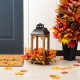 Glitzhome 20"H Fall Sunflower, Pinecone and Berry Wood Lantern Centerpiece