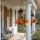 Glitzhome 20"H Fall Sunflower, Pinecone and Berry Wood Lantern Centerpiece