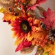 Glitzhome 24"D Fall Sunflower, Pinecone and Berry Wreath Includes a Complimentary Black Metal Wreath Hanger
