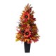 Glitzhome 36"H Fall Sunflower, Pinecone and Berry Porch Tree