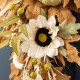 Glitzhome 28"H Fall Neutral Sunflower, Pumpkin and Leaf Swag Includes a Complimentary Black Metal Wreath Hanger