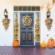 Glitzhome 72"L Fall Neutral Sunflower, Pumpkin and Leaf Garland