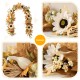 Glitzhome 72"L Fall Neutral Sunflower, Pumpkin and Leaf Garland