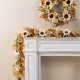 Glitzhome 72"L Fall Neutral Sunflower, Pumpkin and Leaf Garland