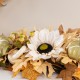 Glitzhome 72"L Fall Neutral Sunflower, Pumpkin and Leaf Garland