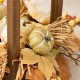 Glitzhome 20"H Fall Neutral Sunflower, Pumpkin and Leaf Wood Lantern Centerpiece