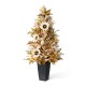 Glitzhome 36"H Fall Neutral Sunflower, Pumpkin and Leaf Porch Tree