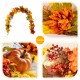 Glitzhome 72"L Fall Dahlia Pumpkin, Leaf and Berry Garland