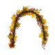 Glitzhome 72"L Fall Dahlia Pumpkin, Leaf and Berry Garland