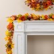 Glitzhome 72"L Fall Dahlia Pumpkin, Leaf and Berry Garland