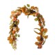 Glitzhome 72"L Fall Pumpkin Leaf Floral Garland