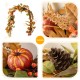 Glitzhome 72"L Fall Pumpkin Leaf Floral Garland