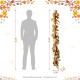 Glitzhome 72"L Fall Pumpkin Leaf Floral Garland