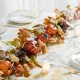 Glitzhome 72"L Fall Pumpkin Leaf Floral Garland