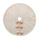 Glitzhome 48"D Reversible Faux Fox Fur/Korean Fleece Christmas Tree Skirt