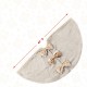 Glitzhome 48"D Reversible Faux Fox Fur/Korean Fleece Christmas Tree Skirt