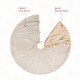 Glitzhome 48"D Reversible Faux Fox Fur/Korean Fleece Christmas Tree Skirt