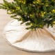 Glitzhome 48"D Reversible Faux Fox Fur/Korean Fleece Christmas Tree Skirt