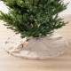Glitzhome 48"D Reversible Faux Fox Fur/Korean Fleece Christmas Tree Skirt