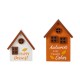 Glitzhome 8"H S/2 Lighted Fall Wooden House-shaped Table Decor