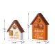 Glitzhome 8"H S/2 Lighted Fall Wooden House-shaped Table Decor