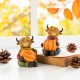 Glitzhome 4.25"H S/2 Fall Resin Highland Cow Table Decor