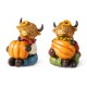 Glitzhome 4.25"H S/2 Fall Resin Highland Cow Table Decor