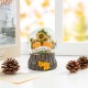 Glitzhome 100mm 5.75''H Fall Sunflower and Pumpkin Resin Waterglobe