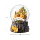 Glitzhome 100mm 5.75''H Fall Sunflower and Pumpkin Resin Waterglobe