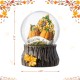 Glitzhome 100mm 5.75''H Fall Sunflower and Pumpkin Resin Waterglobe