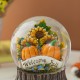 Glitzhome 100mm 5.75''H Fall Sunflower and Pumpkin Resin Waterglobe