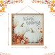 Glitzhome 15.75"H Fall Wooden Ivory Pumpkin Wall Art