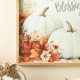 Glitzhome 15.75"H Fall Wooden Ivory Pumpkin Wall Art