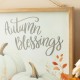 Glitzhome 15.75"H Fall Wooden Ivory Pumpkin Wall Art