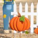 Glitzhome 30.75"H S/5 Fall Metal Scarecrow,Pumpkin & Fence Yard Stake(KD)