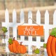 Glitzhome 30.75"H S/5 Fall Metal Scarecrow,Pumpkin & Fence Yard Stake(KD)